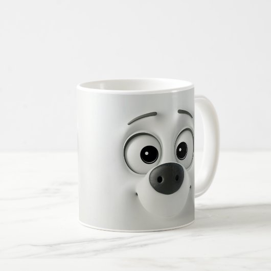 Sarcastisch hondengezicht 3D Koffiemok (Voorkant rechts)