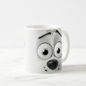 Sarcastisch hondengezicht 3D Koffiemok (Voorkant rechts)
