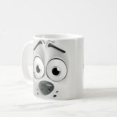 Sarcastisch hondengezicht 3D Koffiemok (Voorkant links)
