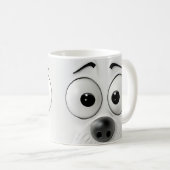 Sarcastisch hondengezicht 3D Koffiemok (Voorkant rechts)