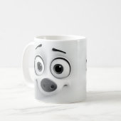 Sarcastisch hondengezicht 3D Koffiemok (Voorkant links)