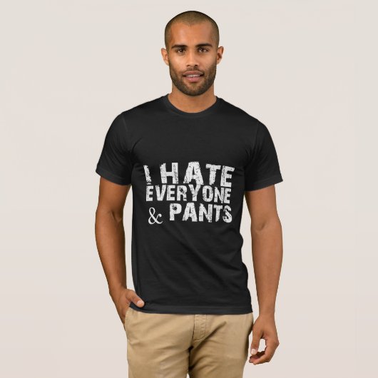 Sarcastisch Humor T-shirt – introverte luie outfit (Voorkant volledig)