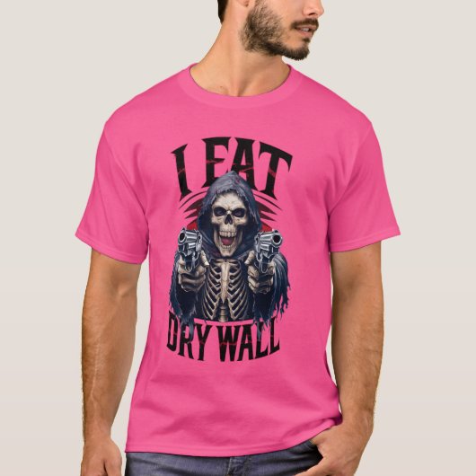 Sarcastisch Ik Eet Gipsplaat Cringe Hard Skelet Gr T-shirt (Voorkant)