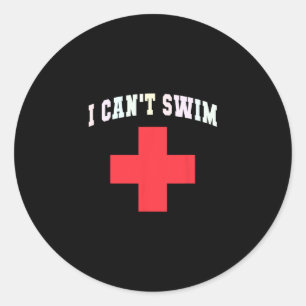 Sarcastisch Ik Kan Niet Zwemmen Buitendienst Redde Ronde Sticker