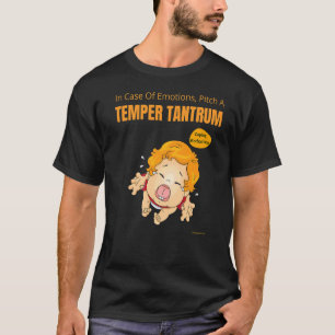 Sarcastisch in Hoesje van emoties, met een tempera T-shirt