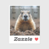 sarcastisch je mening telt sticker (Vel)