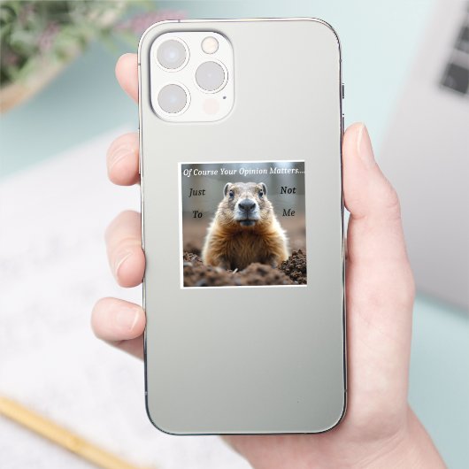 sarcastisch je mening telt sticker (Telefoon)