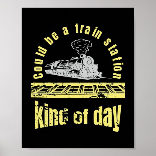 Sarcastisch kan een treinstation zijn, een beetje poster (Voorkant)