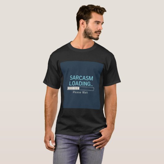 Sarcastisch laden… Even wachten – Grappige laadbal T-shirt (Voorkant volledig)