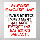 Sarcastisch letsel Grappige Poster (Voorkant)