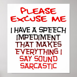 Sarcastisch letsel Grappige Poster