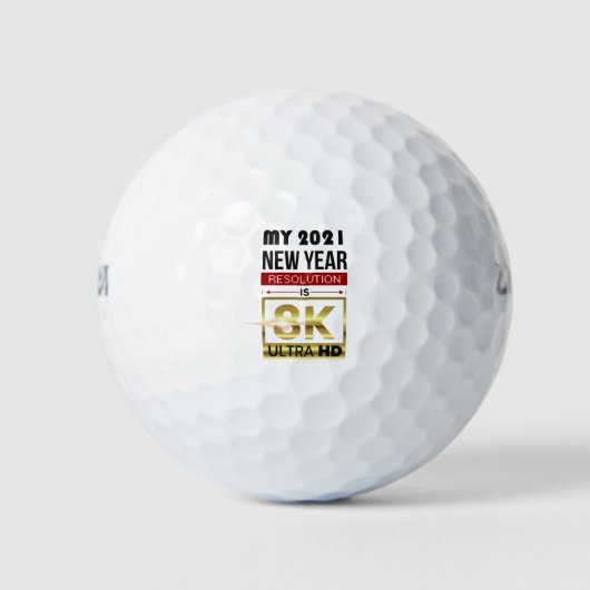 Sarcastisch nieuwjaarsproduct golfballen (Voorkant)