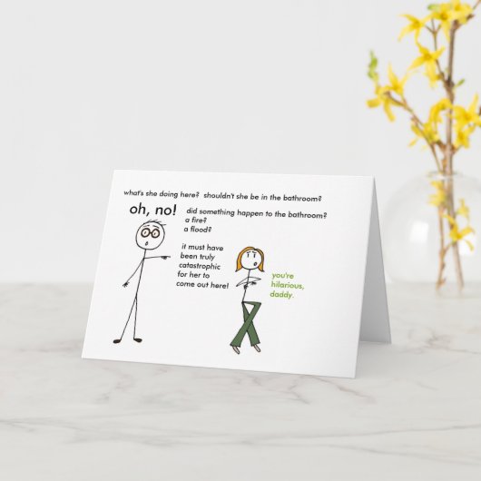 Sarcastisch papa kaart (Gele Bloem)