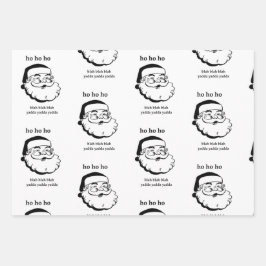 Sarcastisch Santa Wrapping Paper zwart-wit