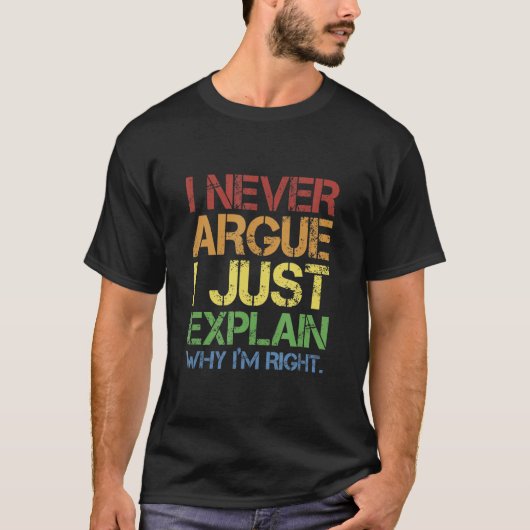 Sarcastisch Sarcasm ik ben nooit bang dat ik allee T-shirt (Voorkant)