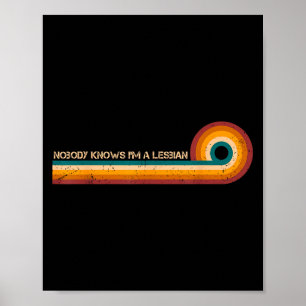 Sarcastisch Shirt retro es niemand kent me als les Poster