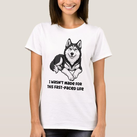 Sarcastisch Siberisch Husky Funny Husky Hondenlief T-shirt (Voorkant)