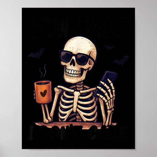 Sarcastisch skelet - Halloween - Leuk weetje, ik n Poster (Voorkant)