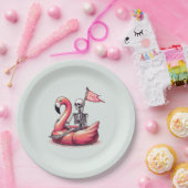 Sarcastisch skelet op Flamingo - Blijf zout Papieren Bordje (Feest)