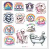 Sarcastisch skeleton sticker (Vel)