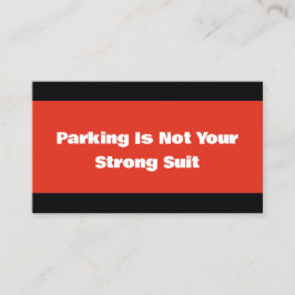 Sarcastisch slecht parkeren contactkaartje
