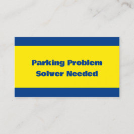 Sarcastisch slecht parkeren contactkaartje