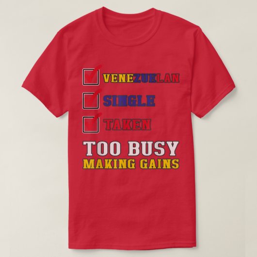 Sarcastisch-Venezolaanse gym Funny Venezuela vlag T-shirt (Design voorkant)