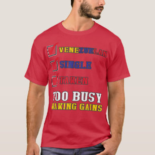 Sarcastisch-Venezolaanse gym Funny Venezuela vlag T-shirt