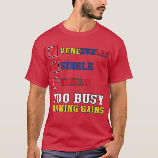 Sarcastisch-Venezolaanse gym Funny Venezuela vlag T-shirt