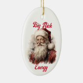 Sarcastisch Vies Santa Gift Grappig Big Nick Energ Keramisch Ornament (Rechts)