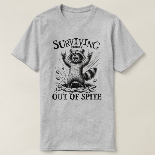Sarcastisch Wasbeer Heren T-shirt (Design voorkant)