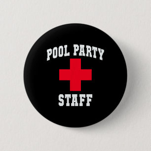 Sarcastisch Zwembad Feest Personeel Strand Vakanti Ronde Button 5,7 Cm