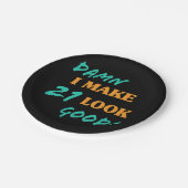 Sarcastische 21ste verjaardag papieren bordje (Gekanteld)