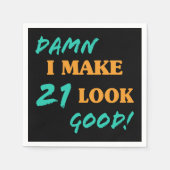 Sarcastische 21ste verjaardag servet (Voorkant)
