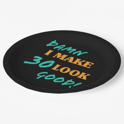 Sarcastische 30th Birthday Attitude Papieren Bordje (Gekanteld)