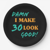 Sarcastische 30th Birthday Attitude Papieren Bordje (Voorkant)