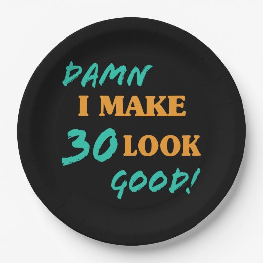 Sarcastische 30th Birthday Attitude Papieren Bordje (Voorkant)