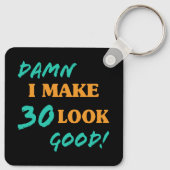 Sarcastische 30th Birthday Attitude Sleutelhanger (Achterkant)