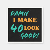 Sarcastische 40e geboortedag servet (Voorkant)