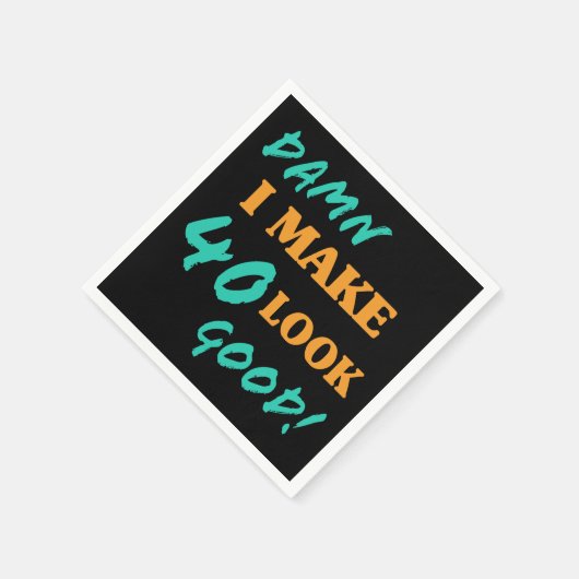 Sarcastische 40e geboortedag servet (Hoek)