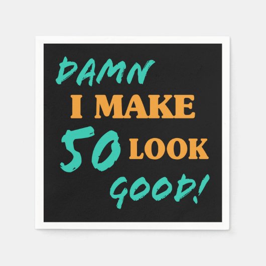 Sarcastische 50e geboortedag servet (Voorkant)
