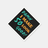 Sarcastische 50e geboortedag servet (Hoek)