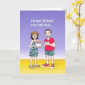 Sarcastische 50e verjaardagskaart kaart (Gele Bloem)