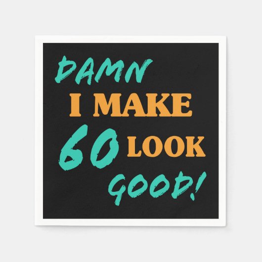 Sarcastische 60th Birthday Attitude Servet (Voorkant)