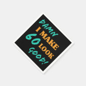 Sarcastische 60th Birthday Attitude Servet (Hoek)