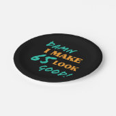 Sarcastische 65e geboortedag papieren bordje (Gekanteld)