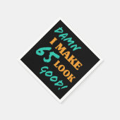 Sarcastische 65e geboortedag servet (Hoek)