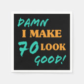 Sarcastische 70e geboortedag servet (Voorkant)