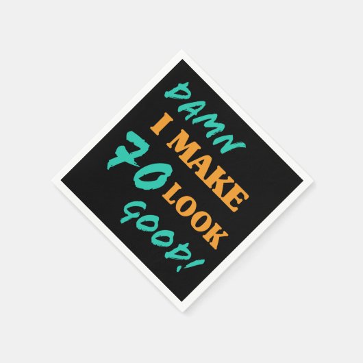 Sarcastische 70e geboortedag servet (Hoek)