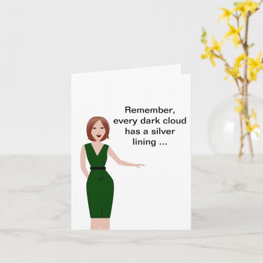 Sarcastische aanmoediging - kaart (Gele Bloem)